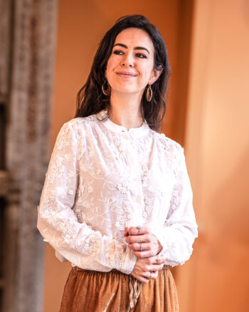 witte franse blouse met broderie details
