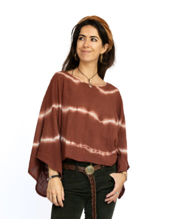 boho terracotta tye-die top