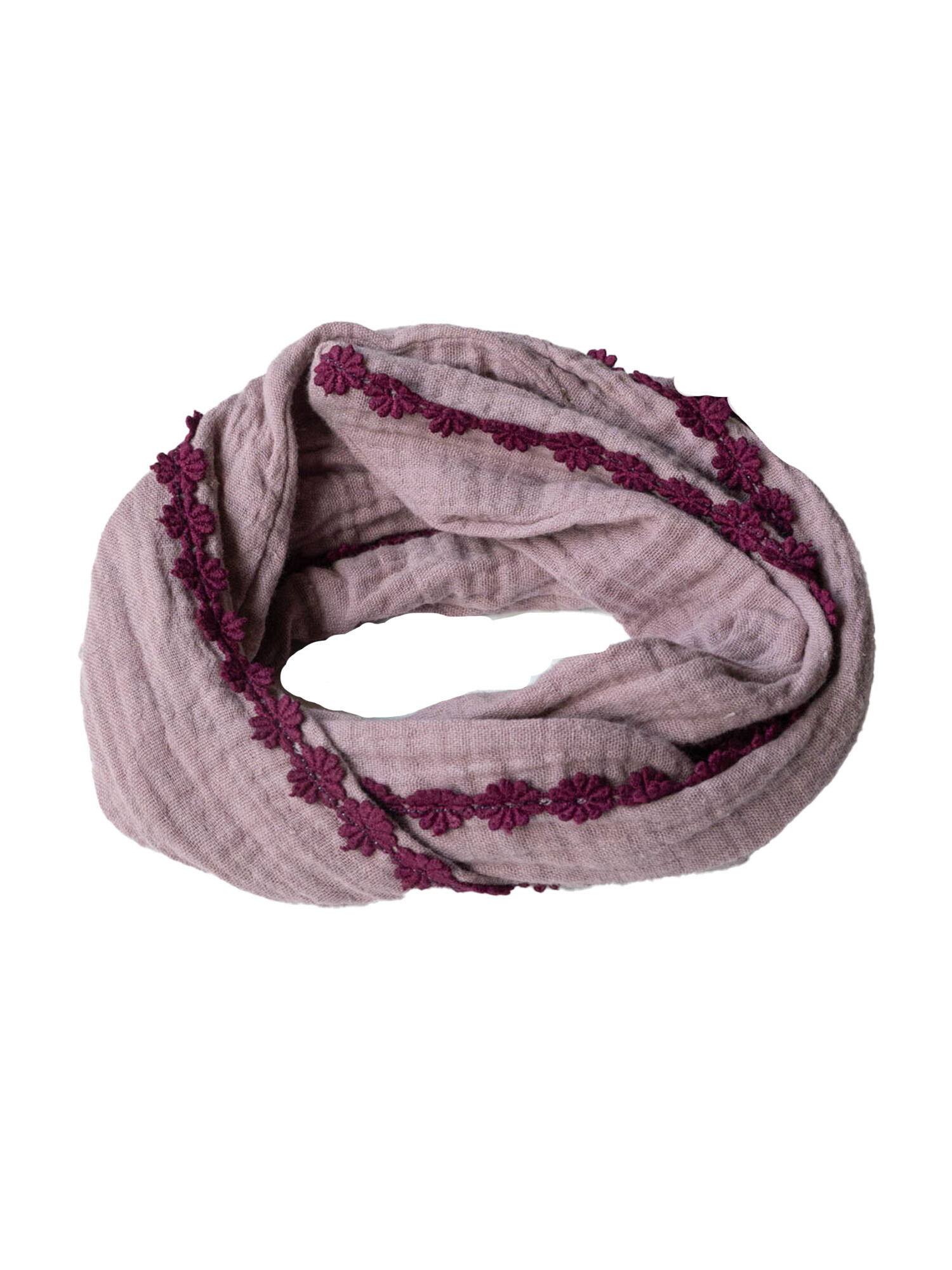 Boho Haarband “Luna” – Lavendel met paars Bloemetjesbandje