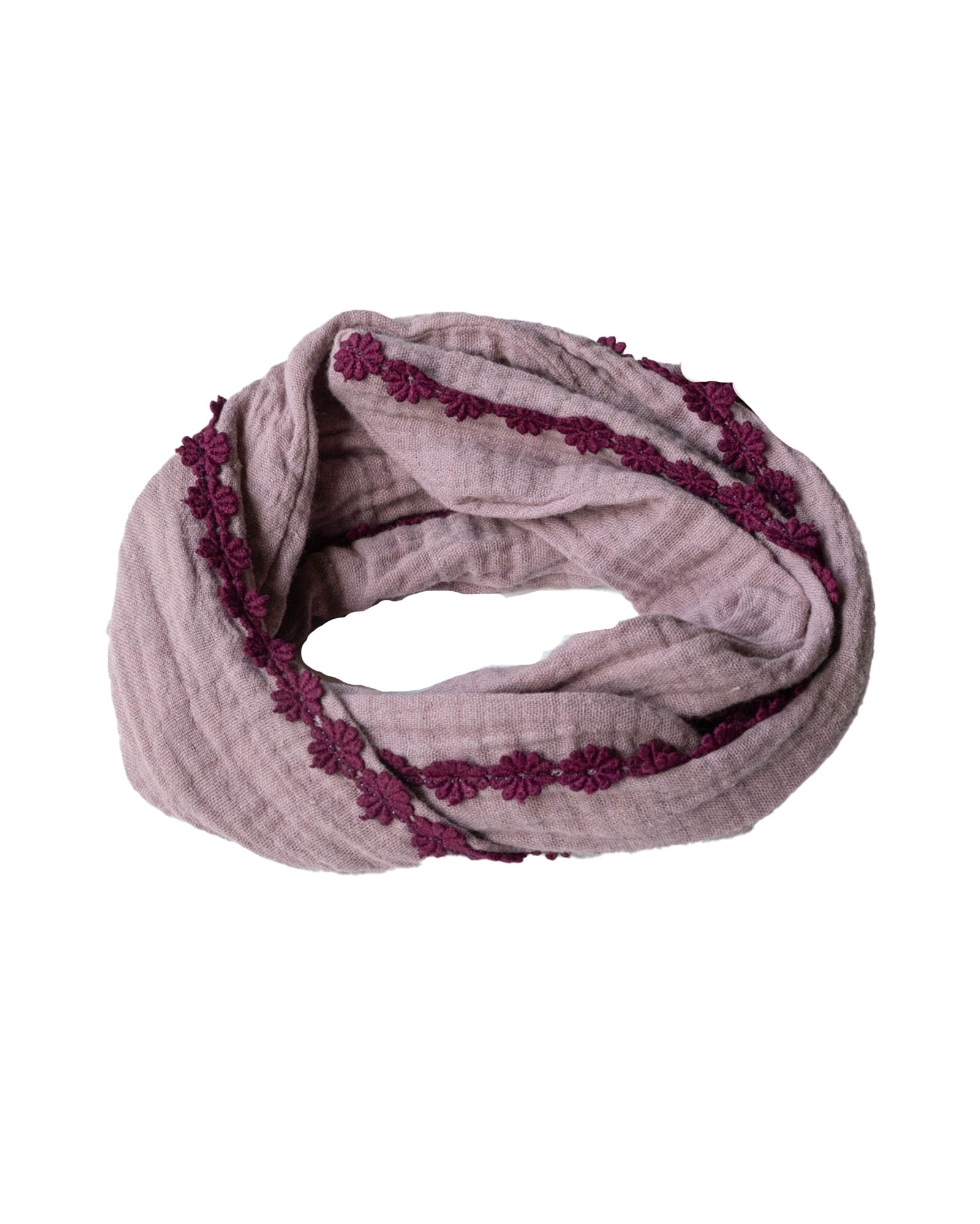 Boho Haarband “Luna” – Lavendel met paars Bloemetjesbandje