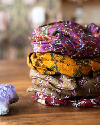 Boho blockprint haarbanden met ijzerdraad