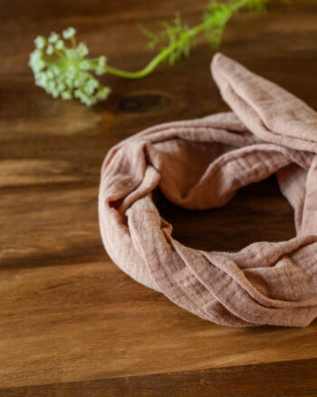 Boho haarband ‘Hazel’ hazelnoot – voorkant