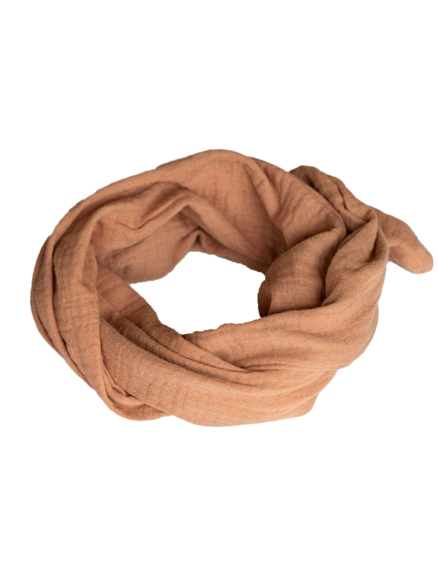 Handgemaakte boho haarband ‘Hazel’ hazelnoot – strikvorm