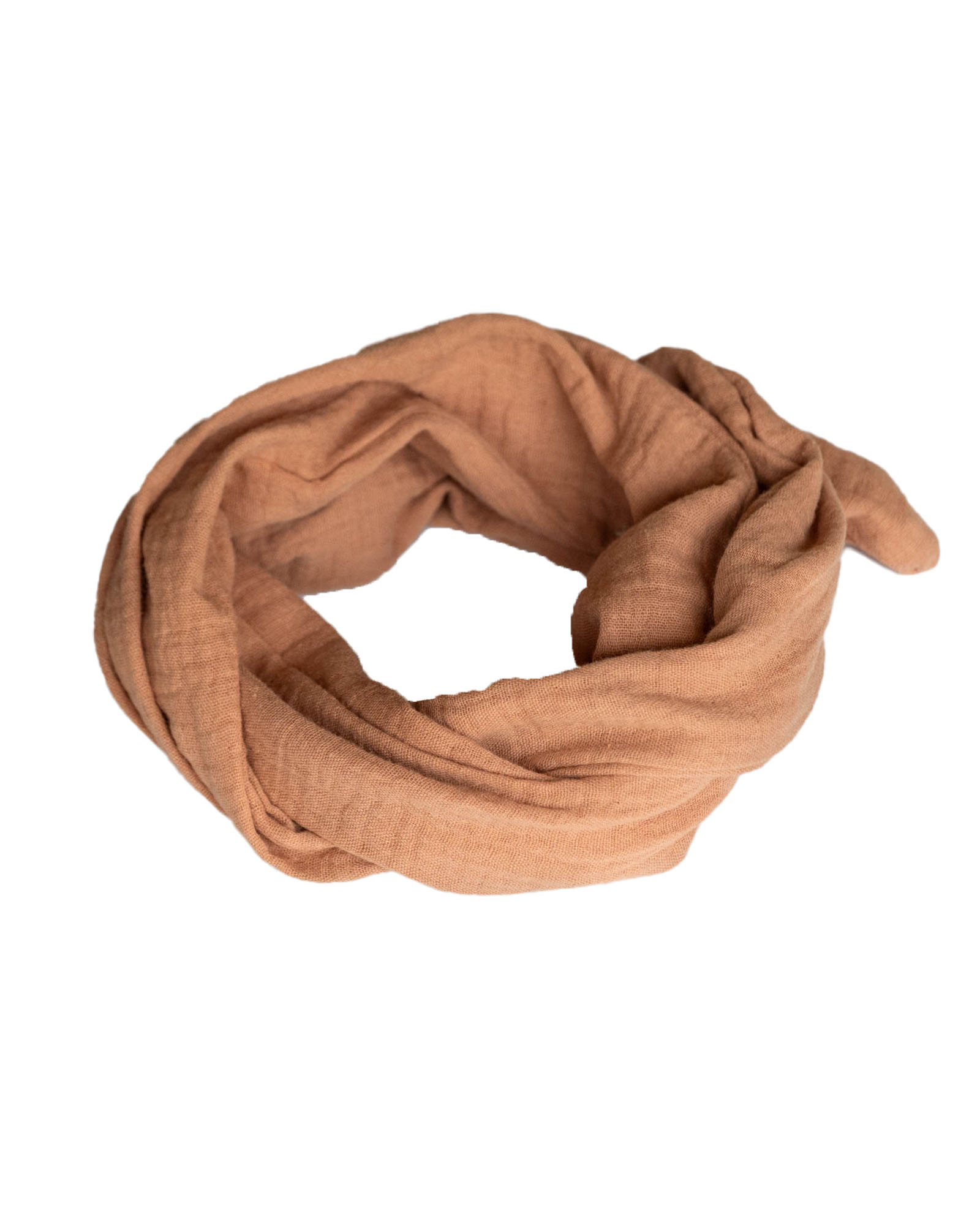 Handgemaakte boho haarband ‘Hazel’ hazelnoot – strikvorm
