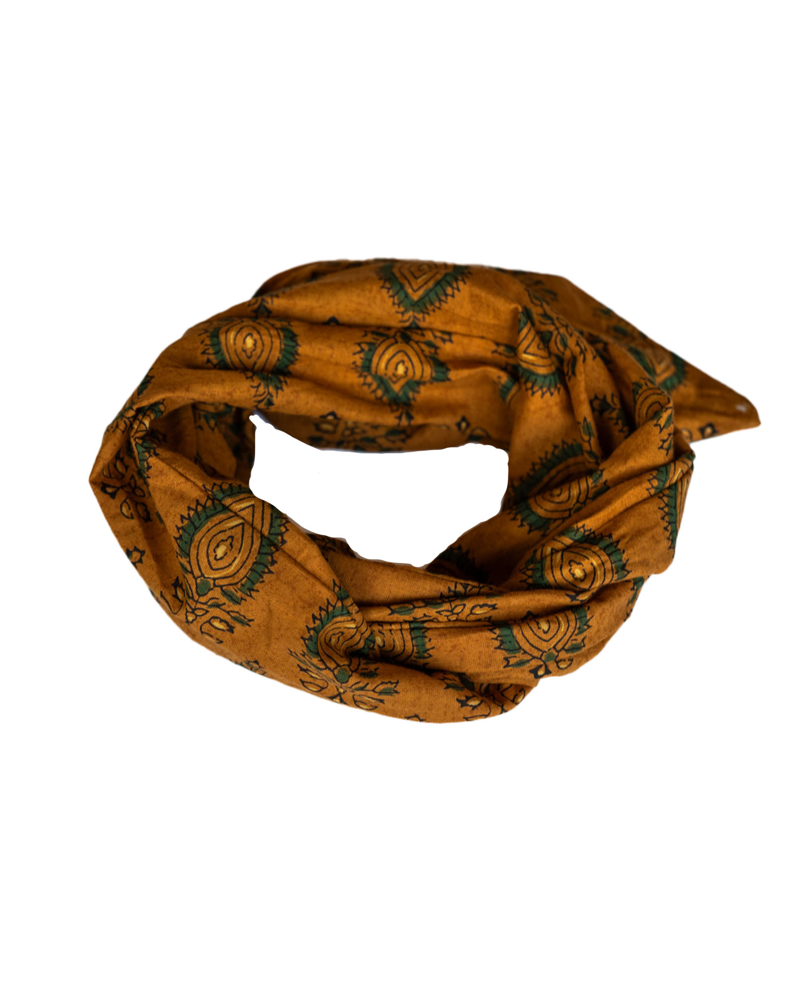 Handgemaakte boho haarband ‘Sahana’ honing – strikvorm